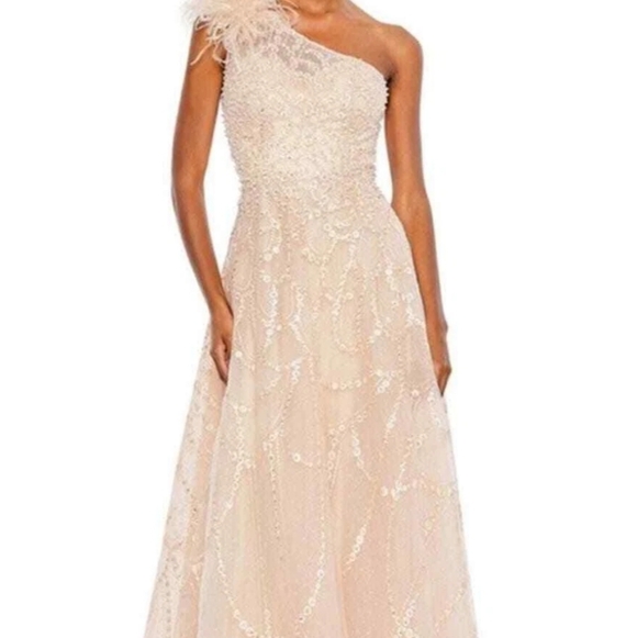 Mac Duggal Long, One-Shoulder Embellished Gown Size 20, NWT - Picture 2 of 9